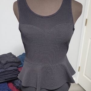 Medium Charlotte Russe Black Peblum Dress